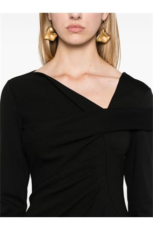 Abito midi asimmetrico nero ALBERTA FERRETTI | A040951220555